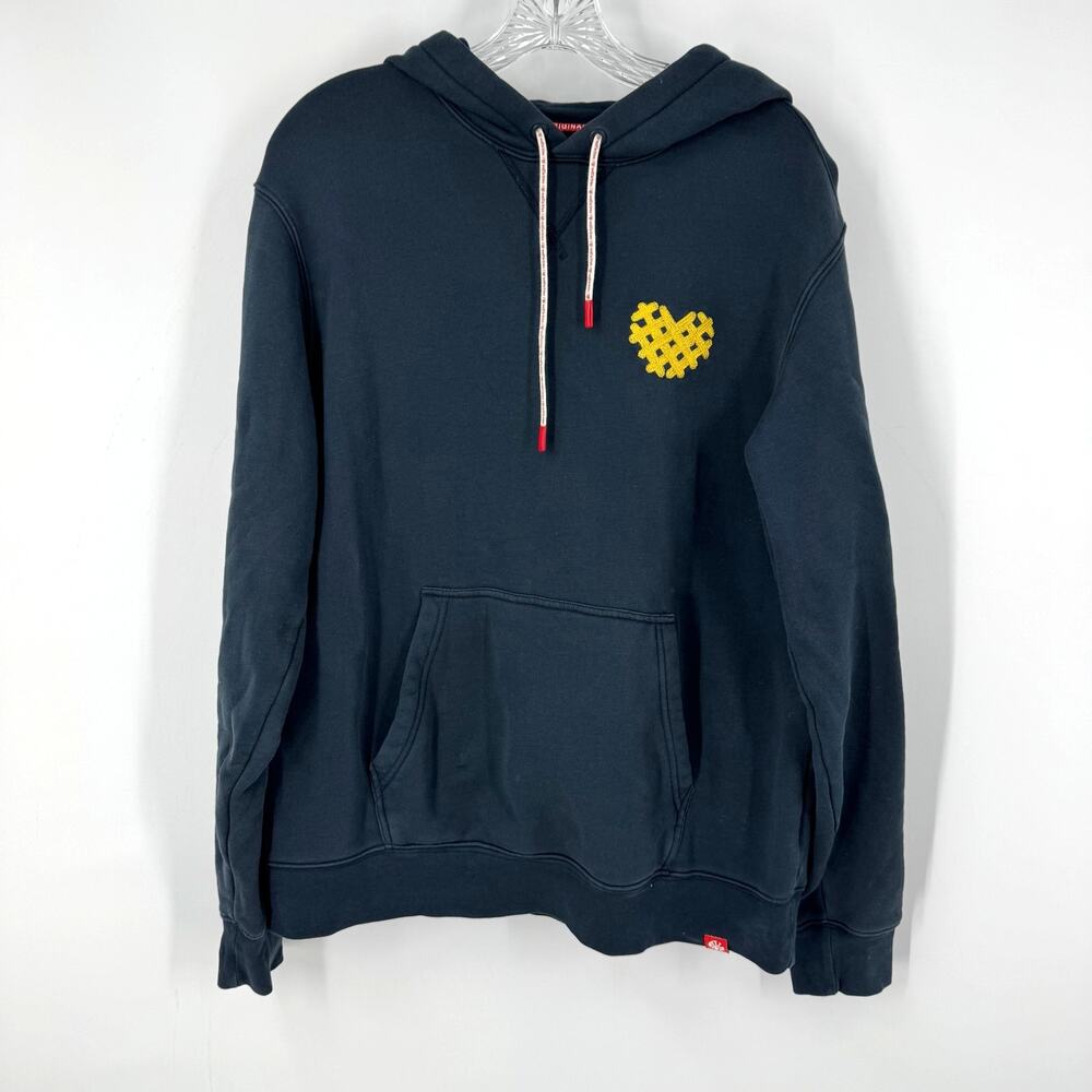 Chick-Fil-A Heart Waffle Fries Hoodie Sweatshirt Unisex M Navy Official Merch